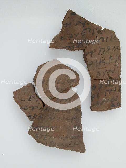 Ostrakon with a Letter to Stephen, Coptic, 600. Creator: Unknown.