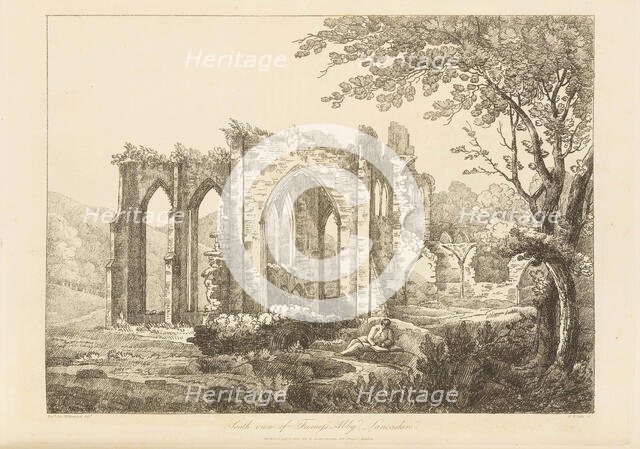 South View of Furness Abbey, Lancashire, 1810. Creator: Wilkinson, Joseph (1763-1831).
