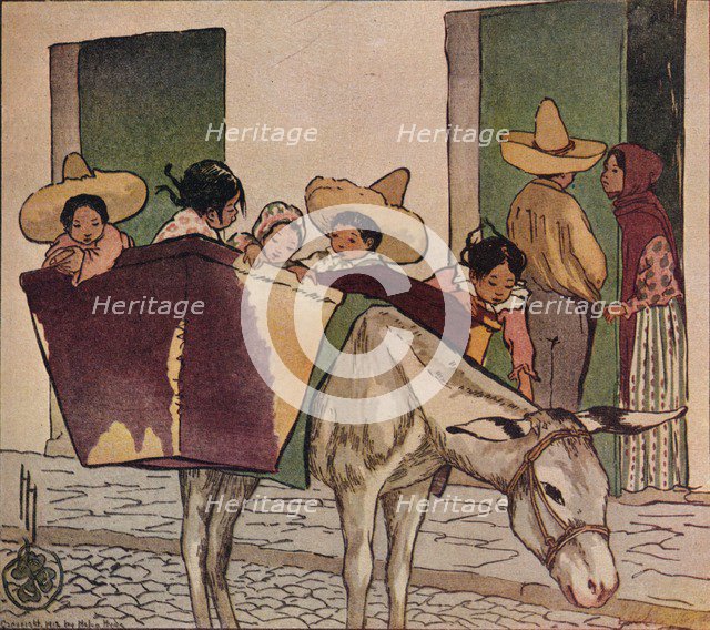 'An Interlude - The Breadman's Donkey', 1912. Artist: Helen Hyde.
