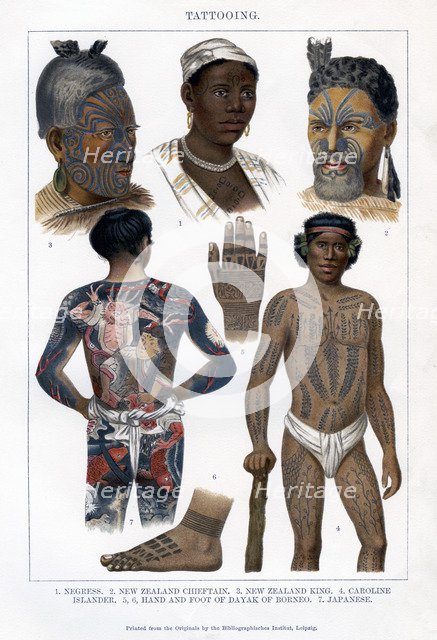 'Tattooing', 1800-1900. Artist: Unknown