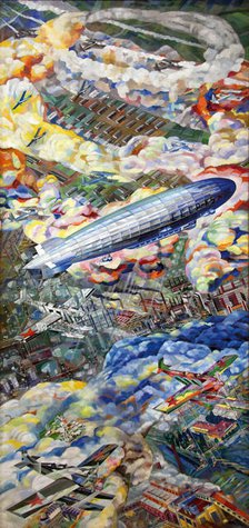 Dirigible, 1933. Creator: Kuptsov, Vasili Vasilyevich (1899-1935).