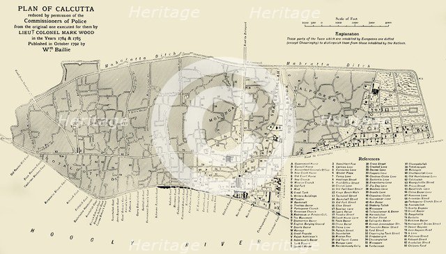 'Plan of Calcutta', 1925. Creator: Unknown.