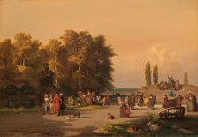 Park in the Vicinity of Paris, 1848. Creator: Charles Rochussen.