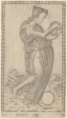 Erato, c. 1465. Creator: Master of the E-Series Tarocchi.