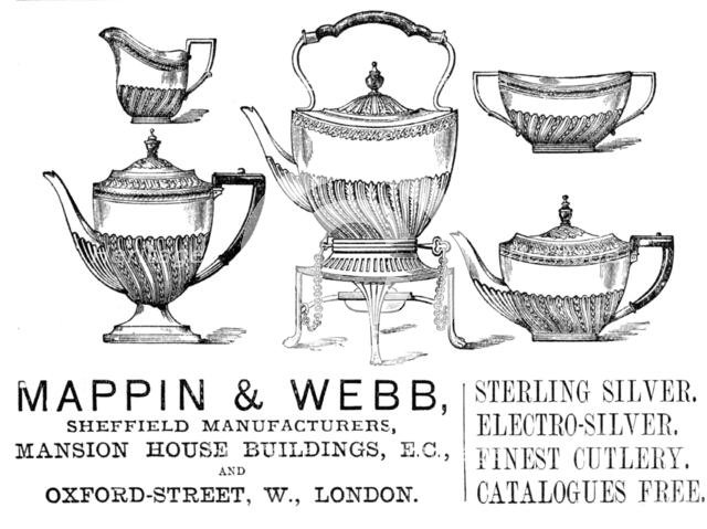 Advertisement for Mappin and Webb, 1883. Creator: Unknown.