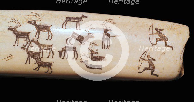 Inuit hunting scene. Artist: Unknown