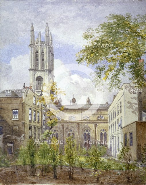Church of St Michael, Cornhill, City of London, 1882.                     Artist: John Crowther