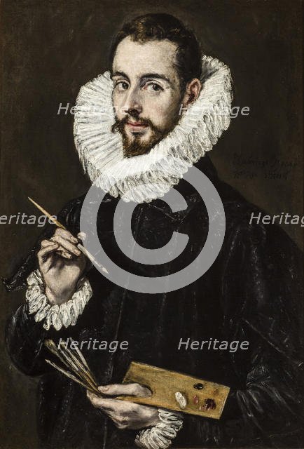 Portrait of Jorge Manuel Theotokopoulos (1578-1631), c.1600-1605. Creator: El Greco, Dominico (1541-1614).