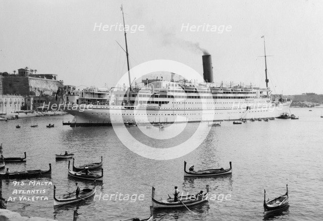 RMS 'Atlantis', Valetta, Malta, c1929-c1939. Artist: Unknown