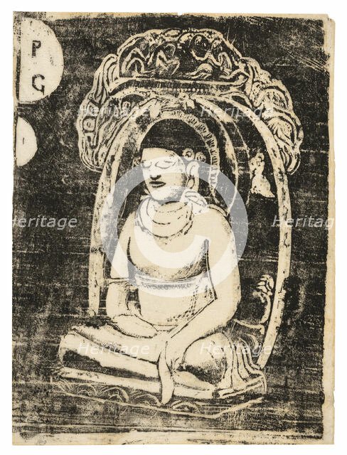 Buddha, from the Suite of Late Wood-Block Prints, 1898/99. Creator: Paul Gauguin.