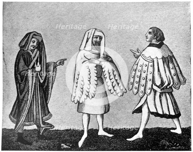 Male dress, 14th century, (1910). Artist: Unknown