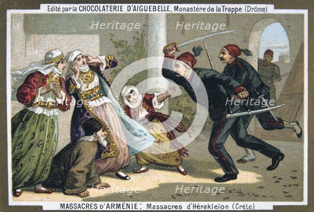 Massacres of Heraklion (Crete), 1895. Artist: Unknown