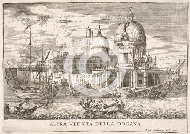 Plate 61: View of the customs house (Dogana da Mar) at the confluence of the Grand Canal a..., 1703. Creator: Luca Carlevarijs.