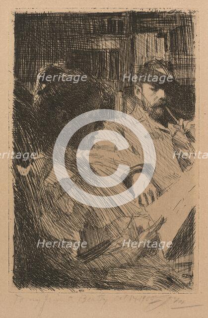 Reading (La Lecture), 1893. Creator: Anders Leonard Zorn.