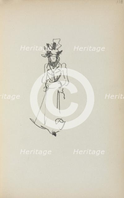 Italian Sketchbook: Standing Woman ( page 118), 1898-1899. Creator: Maurice Prendergast (American, 1858-1924).