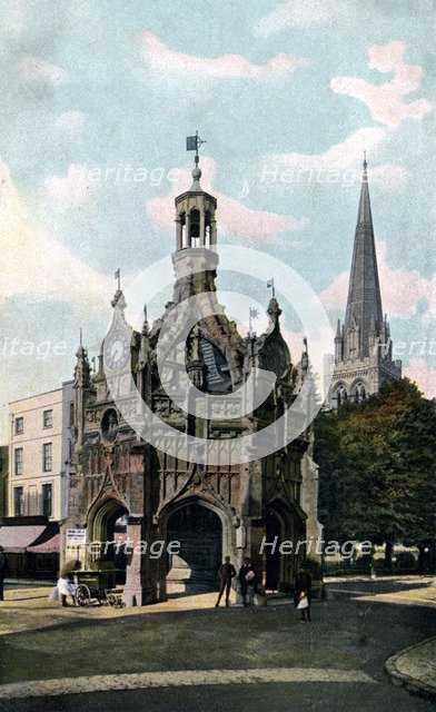 The Cross and Cathedral, Chichester, West Sussex, early 20th century. Artist: Unknown