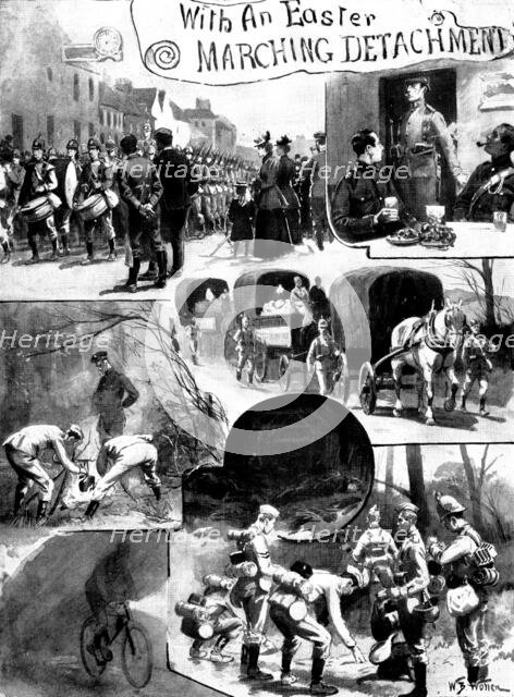 With an Easter Marching Detachment, 1898. Creator: Unknown.