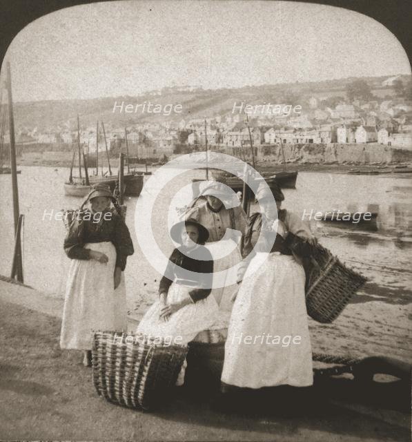'Fishwives at Newlyn, Cornwall', 1900. Creator: Works and Sun Sculpture Studios.