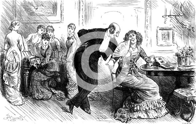 "She had captivated a widower with five daughters...", 1880. Creator: Joseph Swain.