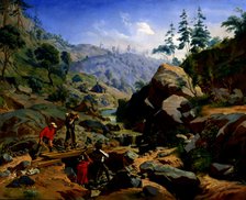 Miners in the Sierras, 1851-1852. Creators: Charles Christian Nahl, August Wenderoth.