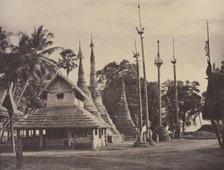Rangoon: Henzas on the East Side of the Shwe Dagon Pagoda, November 1855. Creator: Captain Linnaeus Tripe.