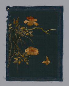 Panel (Furnishing Fabric), China, Kangxi Period, Qing dynasty (1644-1911), 1800/50. Creator: Unknown.