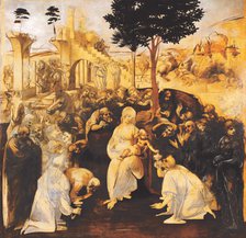 The Adoration of the Magi (After restoration), 1481-1482. Creator: Leonardo da Vinci (1452-1519).