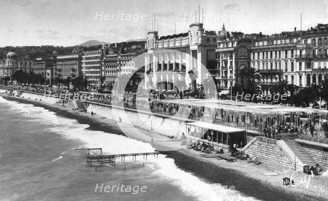 Le Palais de la Mediterranee on Promenade des Anglais, Nice, South of France, early 20th century. Artist: Unknown