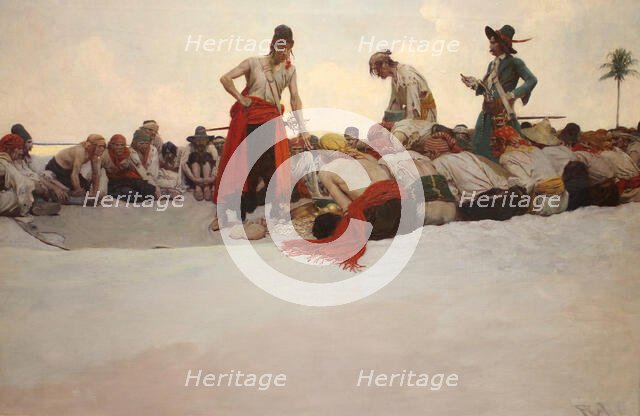 So the Treasure Was Divided. From "The Fate of a Treasure Town", 1905. Creator: Pyle, Howard (1853-1911).