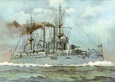 USS 'Kearsarge', American battleship, 1898. Artist: Unknown