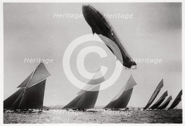 Zeppelin LZ11 'Viktoria Luise' in flight during the Kiel Regatta, Germany, 1912 (1933). Artist: Unknown