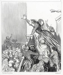 Citoyennes on fait courir le bruit que le divorce est sur le point de nous être refusé..., 1848. Creator: Honore Daumier.