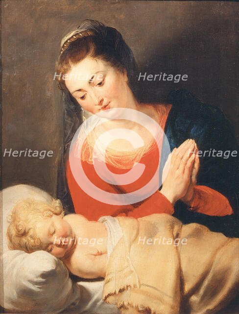 The Virgin Adoring the Sleeping Child, c. 1615. Creator: Rubens, Pieter Paul (1577-1640).