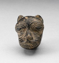 Fragment from a Blackware Vessel in the Form of a Puma Head, A.D. 1000/1400. Creator: Unknown.