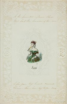 As the Painted Flower Shows (valentine), c. 1850. Creator: Unknown.