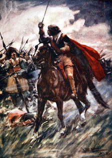 Albrecht von Wallenstein at the Battle of Lutzen, 1632 (1913).  Artist: Arthur C Michael