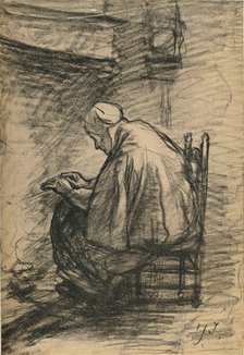 'Study for Honoured Old Age' c1881. Artist: Jozef Israels.