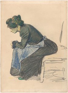 Study of a Woman, late 19th-early 20th century. Creator: Theophile Alexandre Steinlen.