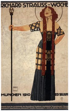 Richard Strauss Week, 1910. Artist: Hohlwein, Ludwig (1874-1949)