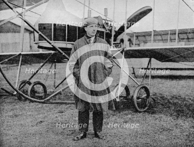 London-Manchester Air Race: Mr Jack Alcock and his Maurice Farman biplane, 1914 (1934). Artist: Flight Photo.