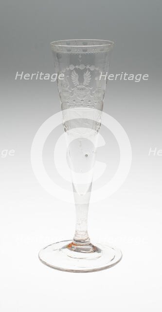 Champagne Glass, Bohemia, c. 1800. Creator: Bohemia Glass.