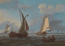 Dutch Shipping off the Low Countries, 18th century. Creator: Adam Silo.