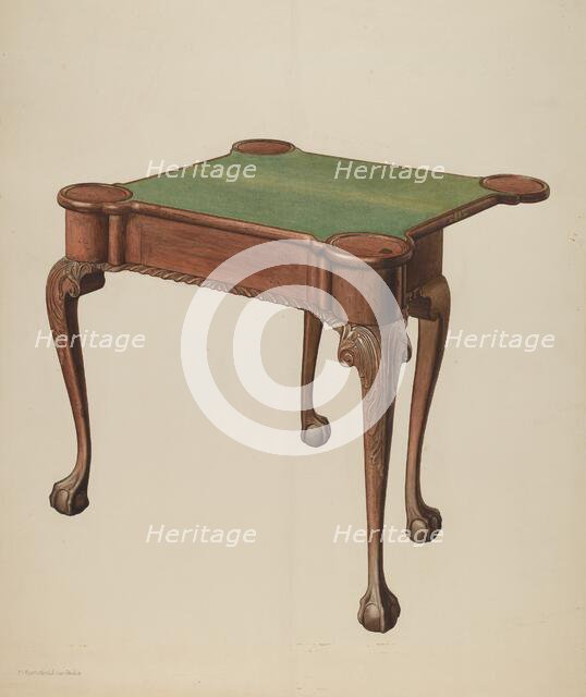 Card Table, 1940. Creator: M. Rosenshield-von-Paulin.