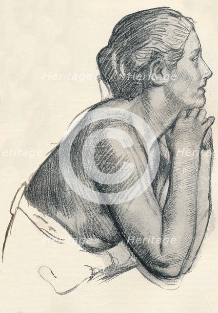 'A study in Sanguine', c1900. Artist: Robert Anning Bell.