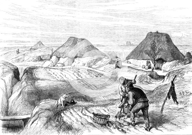 Irish Sketches: bog village, County Roscommon, 1880. Creator: Unknown.