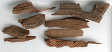 Wood Fragments, Coptic, 4th-7th century. Creator: Unknown.