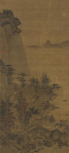 Crossing a Bridge over a Stream, 15th century. Creator: Dai Jin (1388-1462).