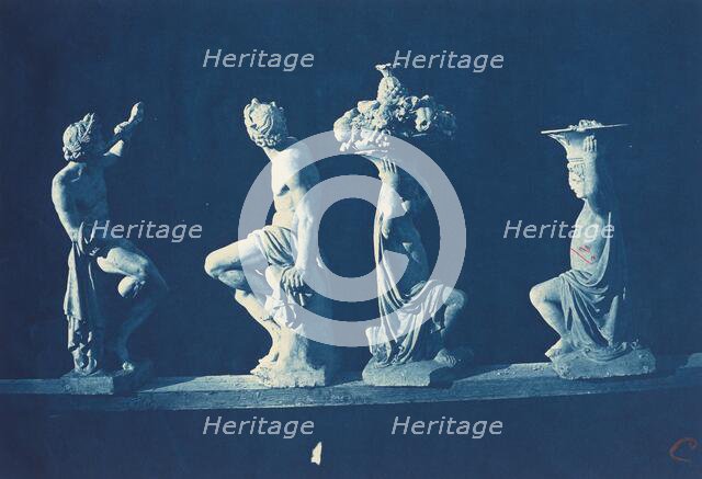 Four Statues, c. 1868. Creator: Adolphe Terris.