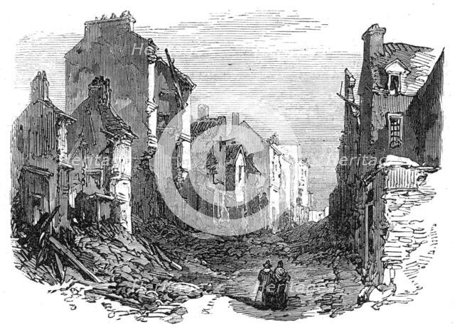 Scenes of the Late War in France: the main street of Garches, 1871. Creator: Unknown.