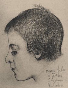 Portrait of Maurice Utrillo at the age of 7. (Photo reproduction by Gustave Coquiot, 1925), 1890. Creator: Valadon, Suzanne (1865-1938).